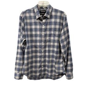 Bonobos Men's L Slim Fit Stretch Flannel Shirt Plaid Long Sleeve Button Down